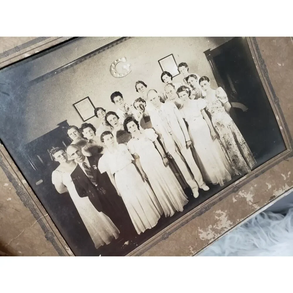 3 Beautiful Antique‎ Framed Wedding Bridal Photograph Picture Family Bride Groom
